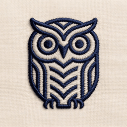 Chouette — le hibou brodé